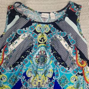 Kim Rogers Patterned Sleeveless 👗 dress 1x